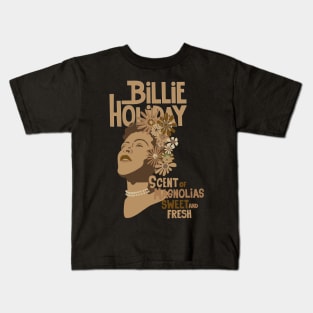 Soulful Serenade: Billie Holiday Tribute Design Kids T-Shirt